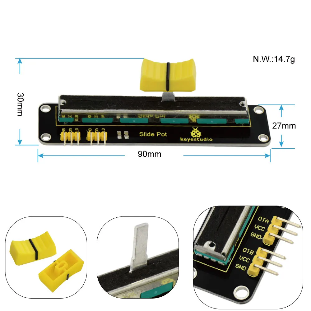 Модуль потенциометра Keyestudio Slide для Arduino|module for arduino|module arduino |