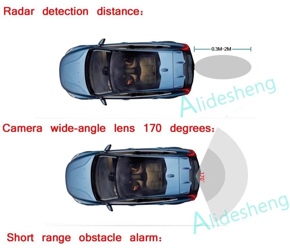 Автомобильная камера заднего вида, ночное видение, светодиодный светильник, HD камера заднего вида, добавить заднюю парковку, автоматический радар-датчик, детектор, камера