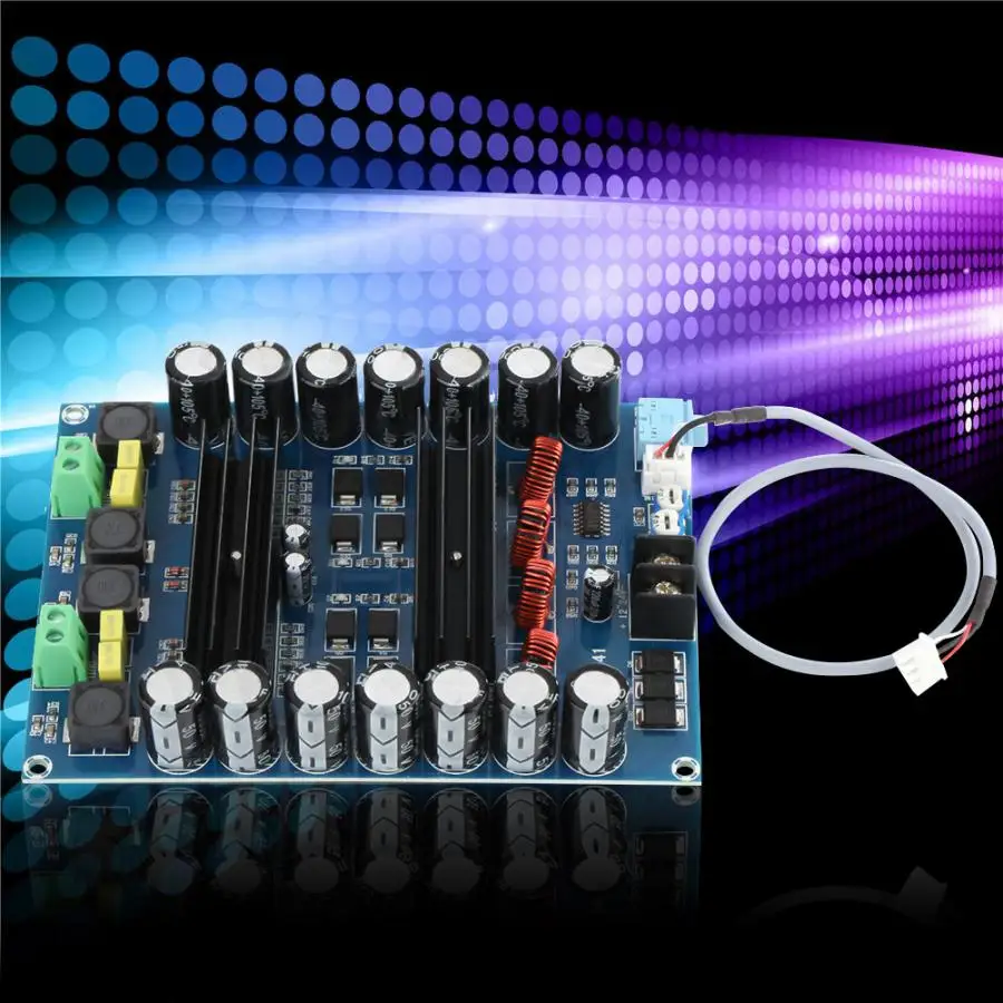 Мощность Плата усилителя DC 12 V 24 V TPA3116D2 2*150 Вт Цифровой аудио Плата усилителя 2 канальный вертолет с Boost крышки переключателей