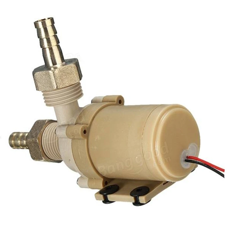 DANIU DC 12V Солнечный циркуляционный насос горячей воды бесщеточный двигатель водяной коричневый 3 Измеритель циркуляции погружной насос, насос с бесщеточным двигателем с двумя парами