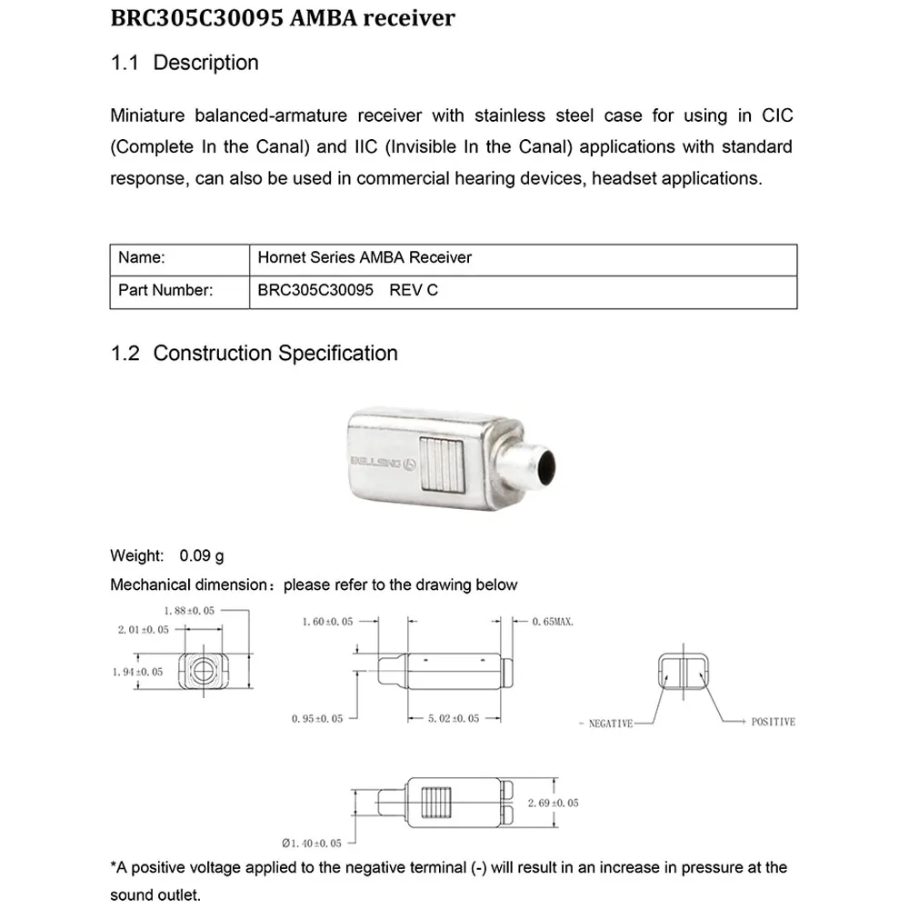 2 шт. WBFK-30095 динамик с сбалансированным арматурным приводом, ресивер, динамик с высокой частотой, сделай сам, в ухо, мониторы, бренд Bellsing