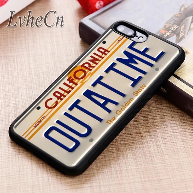 LvheCn Outatime чехол для телефона с номерным знаком iPhone 5 6 6s 7 8 plus X XR XS max 11 12 Pro Samsung Galaxy S7