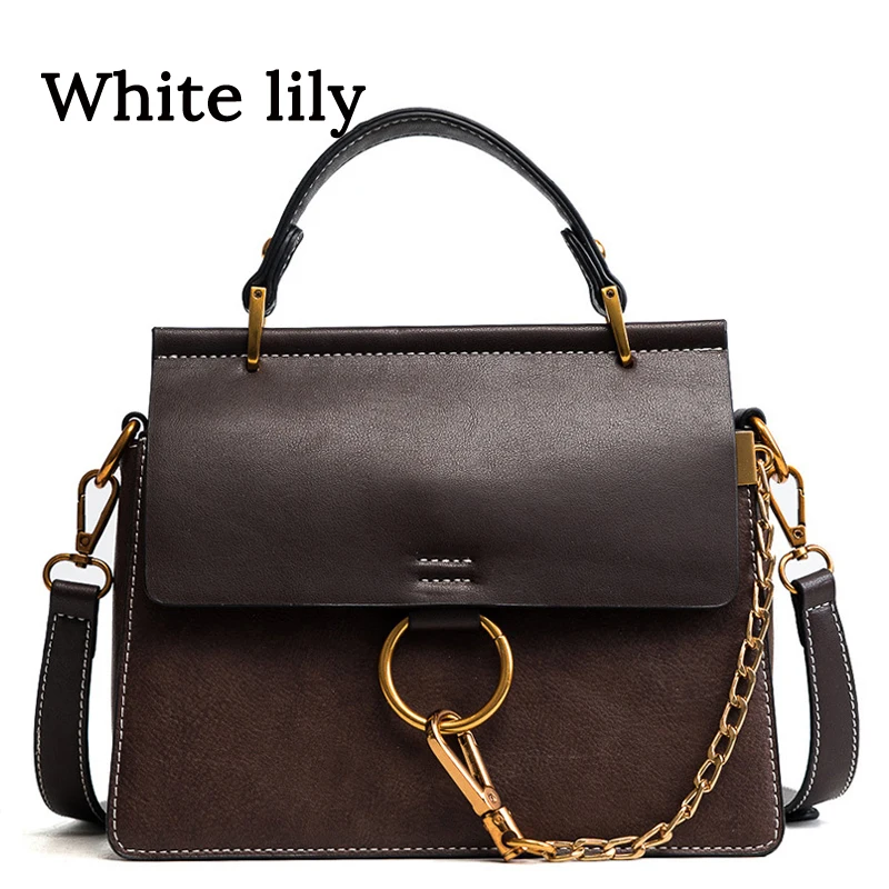 White Lily Women Pu Leather Handbag For Lady 2018 New Fashion Female 