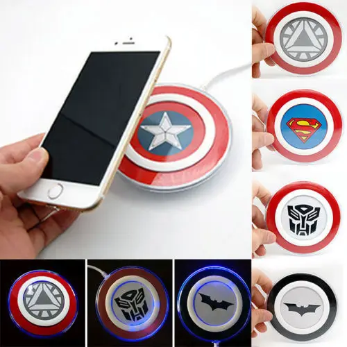 

2018 Cool Pattern Qi Wireless Charger Charging Pad For Apple iPhone 8 Samsung S8+ S7 wireless charger