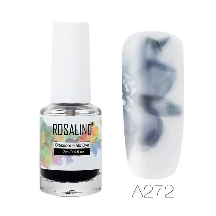 12 цветов для женщин Rosalind Nail Art Iink Smudge Liquid удобная чистка от быстросохнущего нетоксичного лака для ногтей 998