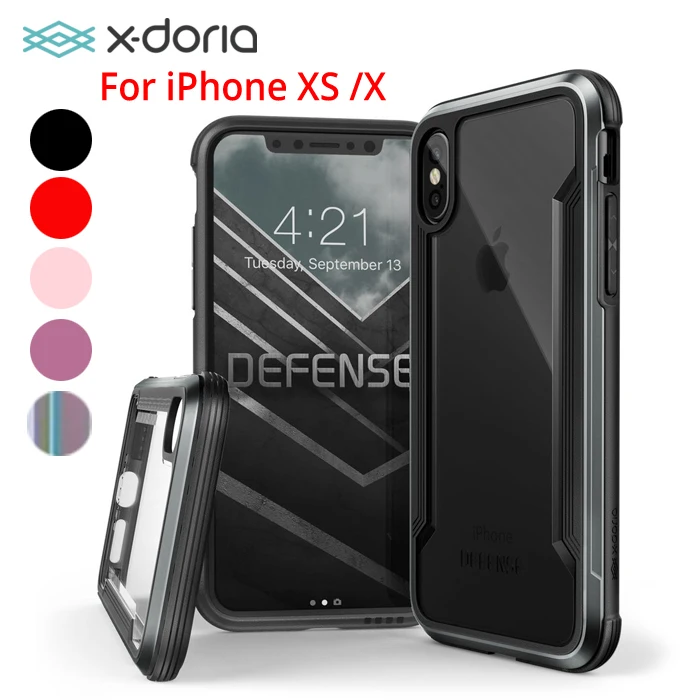 X-doria Defense Shiled чехол для Apple iPhone XS MAX Military grade Drop проверенный ТПУ и алюминиевый