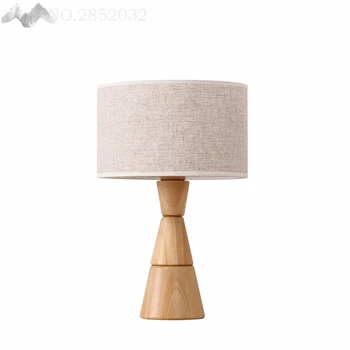 

LFH Creative Fashion Loft Wooden Table Lamp cloth solid wood Light Living Room Bedroom Bedside Home Decoration luminaria fixture