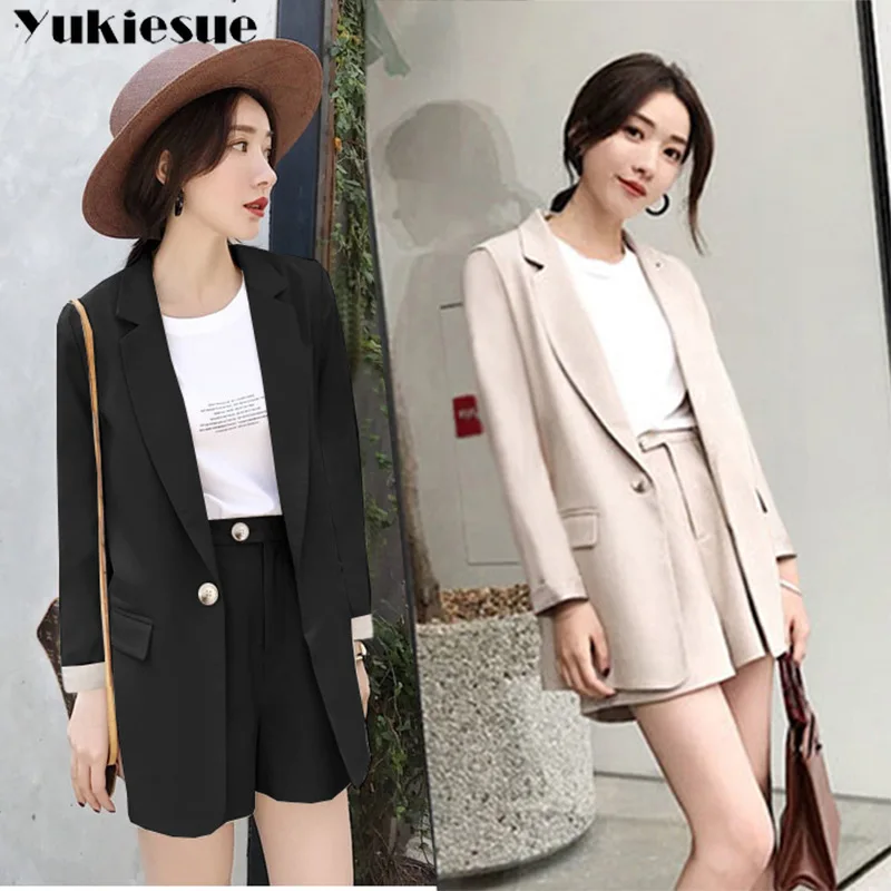 black blazer and short set