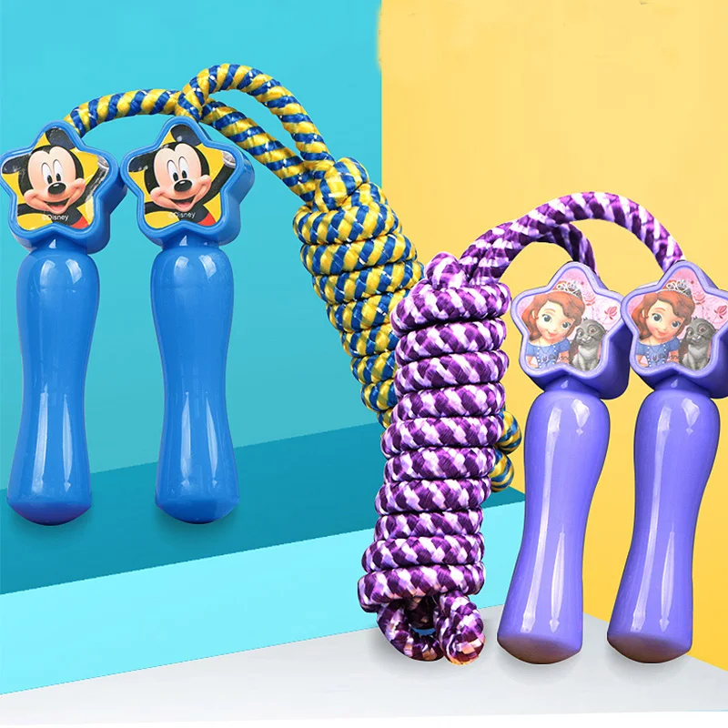 Mickey Handle Jump Rope Childen Skipping Rope Fun Outdoor Sports Fitness Bodybuilding kid jump Ropes Cute sports toy (11)