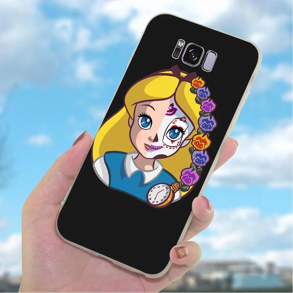 Мягкий ТПУ чехол для телефона Galaxy Samsung A5 череп белоснежный A3 A6 Plus A7 A8 A9 A10 A20 A30 A40 A50