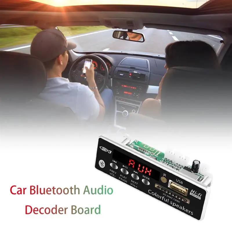 Автомобильный USB Bluetooth Hands-free MP3 плеер встроенный fm-радио декодер плата модуль с пультом дистанционного управления для Автомобильная SD карта