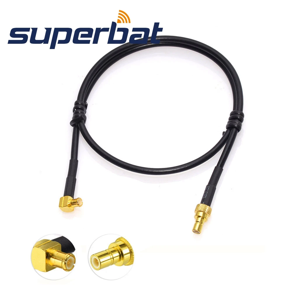 Superbat DAB/DAB + автомобильное радио антенна MCX Вилка правый угол для SMB Male адаптер
