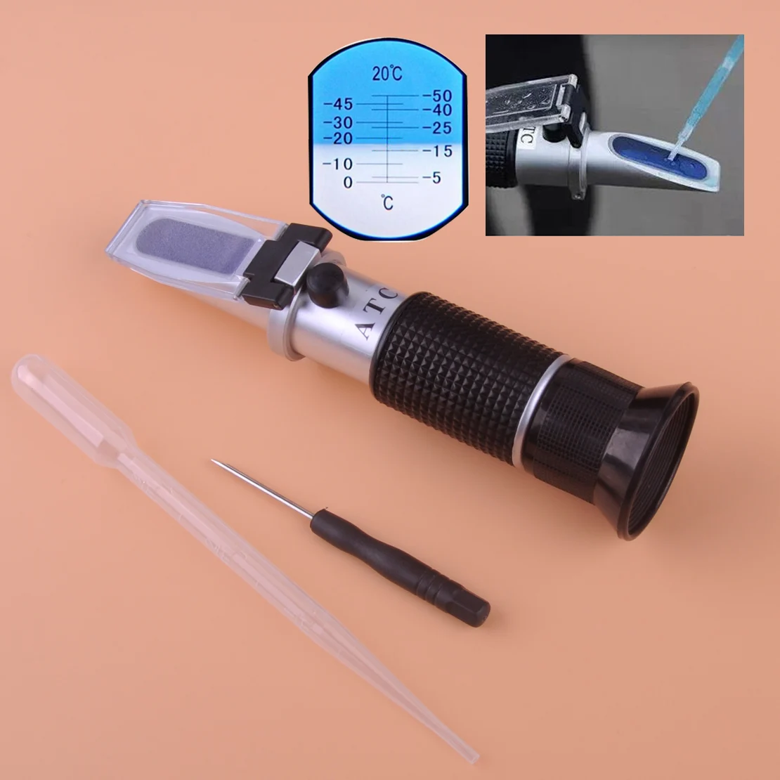 DWCX ATC Car Auto Glycol Refractometer Antifreeze Fluid 