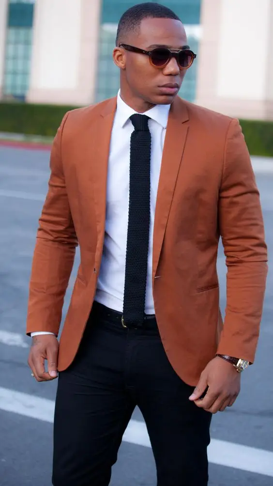Burnt orange suit jacket Clearance