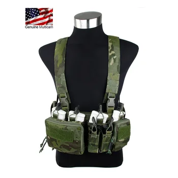 

Multicam Tropic Chest Rig with Magazine Pouches Harness with mangazine Pouch MTP Chest rig Gunner Kit Split Front Chest Rig