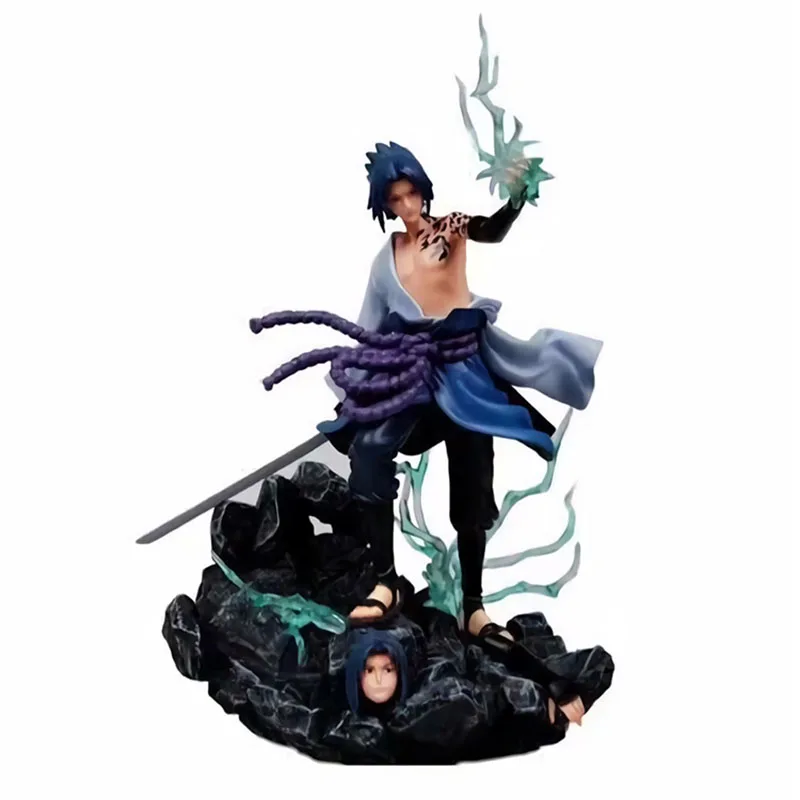 Новая 27 см аниме Наруто Shippuden GK Uchiha Sasuke статуя ПВХ Фигурки Коллекционная модель