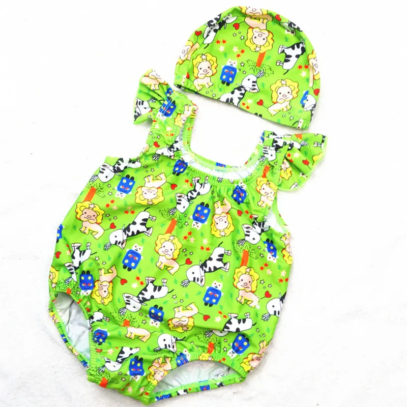 Прекрасный ребенок младенец купальники модная цельнокроеная одежда для купания для девочек, милые, с рисунком, купальник, одежда для маленьких мальчиков летний купальный костюм с шапочка для плавания - Цвет: style 15