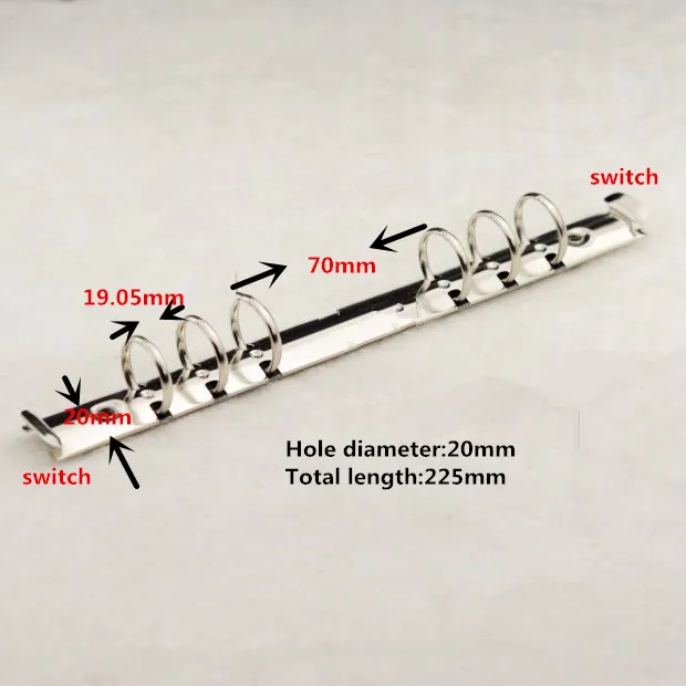 A5 6 отверстий Красочные Металлический винтовой зажим для бумаги с отрывными листами Нержавеющая сталь папка с файлом "сделай сам" Тетрадь папка зажимы зажимное кольцо - Цвет: 5