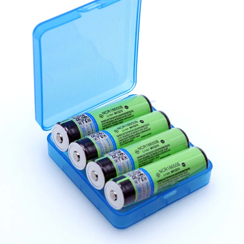 4 шт защищенные от варикор 18650 NCR18650B 3400mAh перезаряжаемые батареи 3,7 V с PCB для фонариков батареи+ коробка