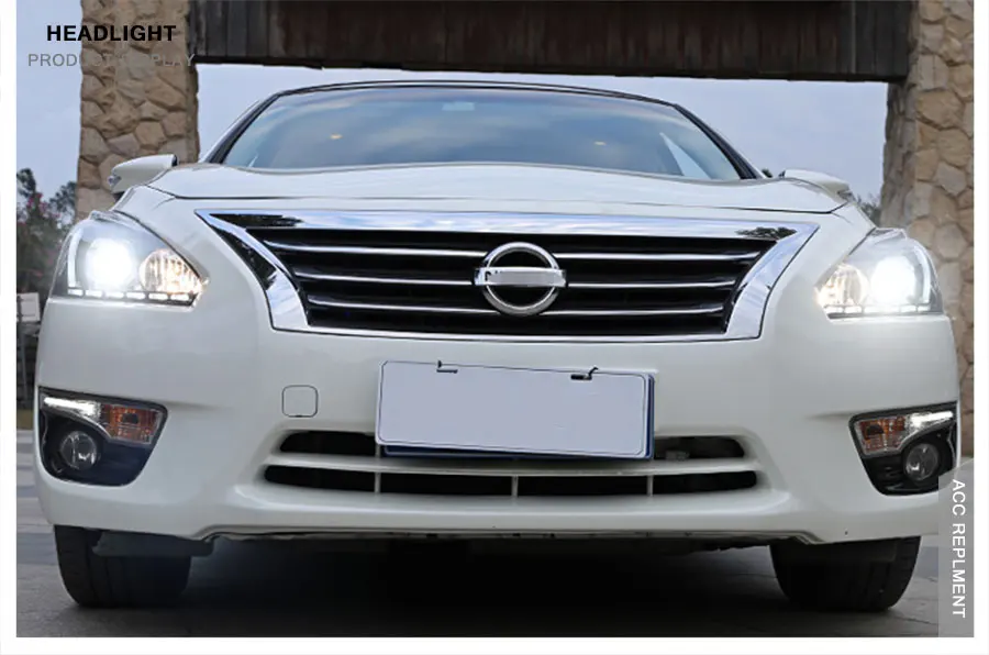 2 шт светодиодный фары для Nissan Altima 2013-2015 светодиодный огни автомобиля глаза ангела xenon HID комплект протовотуманная подсветка Габаритные огни