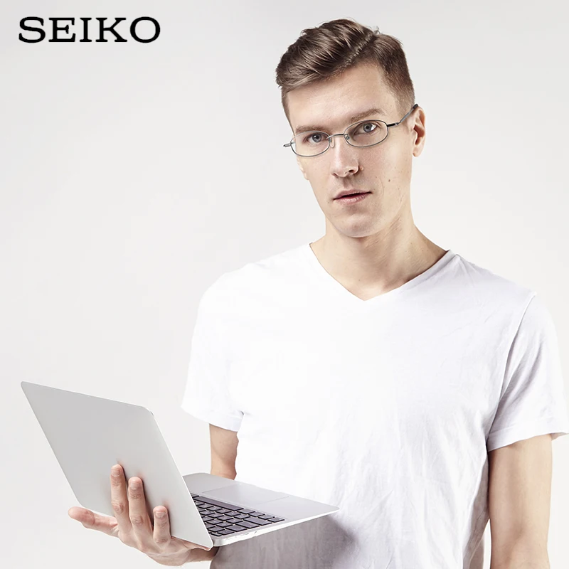 US $74.62 Seiko Titanium Eye Glasses Frame Men Small Nearsighted Eyeglasses Severe Myopia Eyewear Men Optical Spectacles Frames H03086