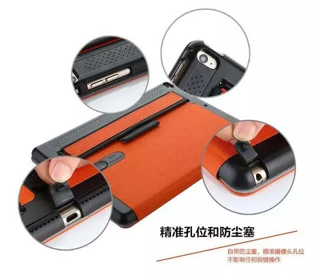 

Ultra Slim Toothpick Grain Stand PU Leather Protective Cover Magnetic Smart Sleep Shockproof Case For Apple ipad Air2 6 Tablet