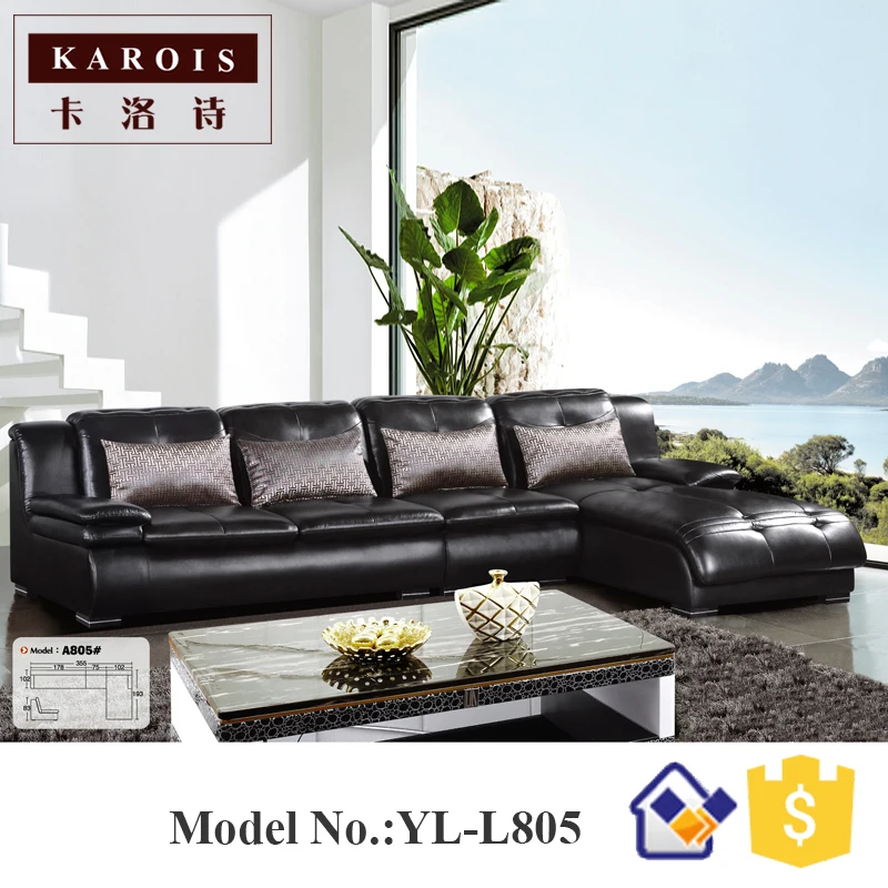 Image Import furniture from china living room furniture sleeper couch   L shape sectional sofa,corner sofa leather