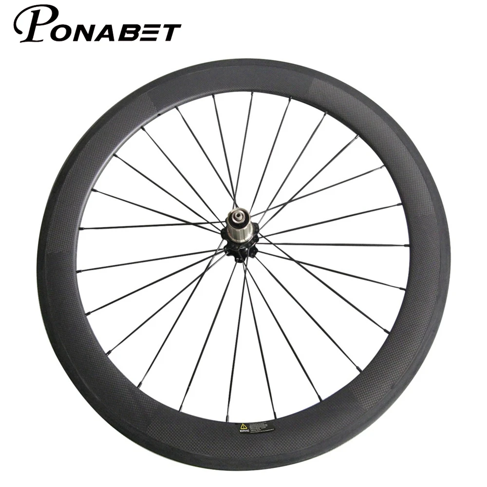 Sale PONABET 700C 23mm full carbon wheelset 50mm front and 60mm rear tubular bicycle carbon road wheels china 1