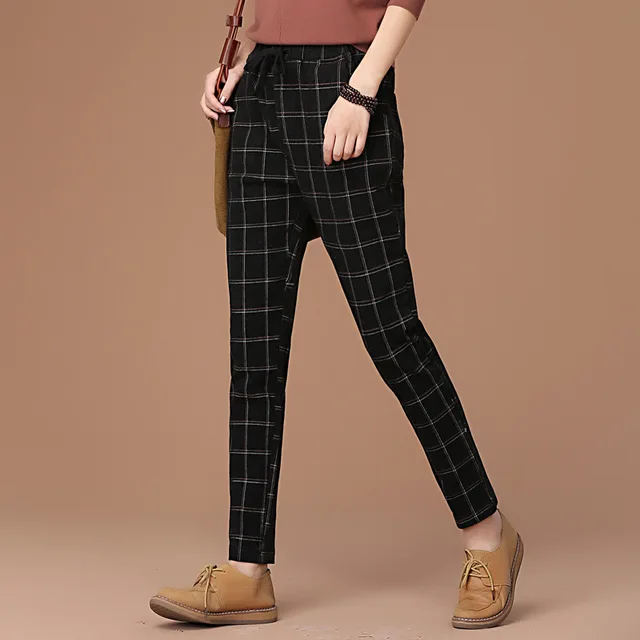 retro plaid pants