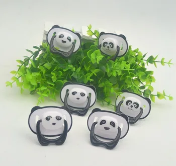 

DHL 1000pcs Panda Nipple Pacifier Baby Food Grade PP Silicone Soother Toddler Orthodontic Nipple with Ring Teether Baby Pacifier