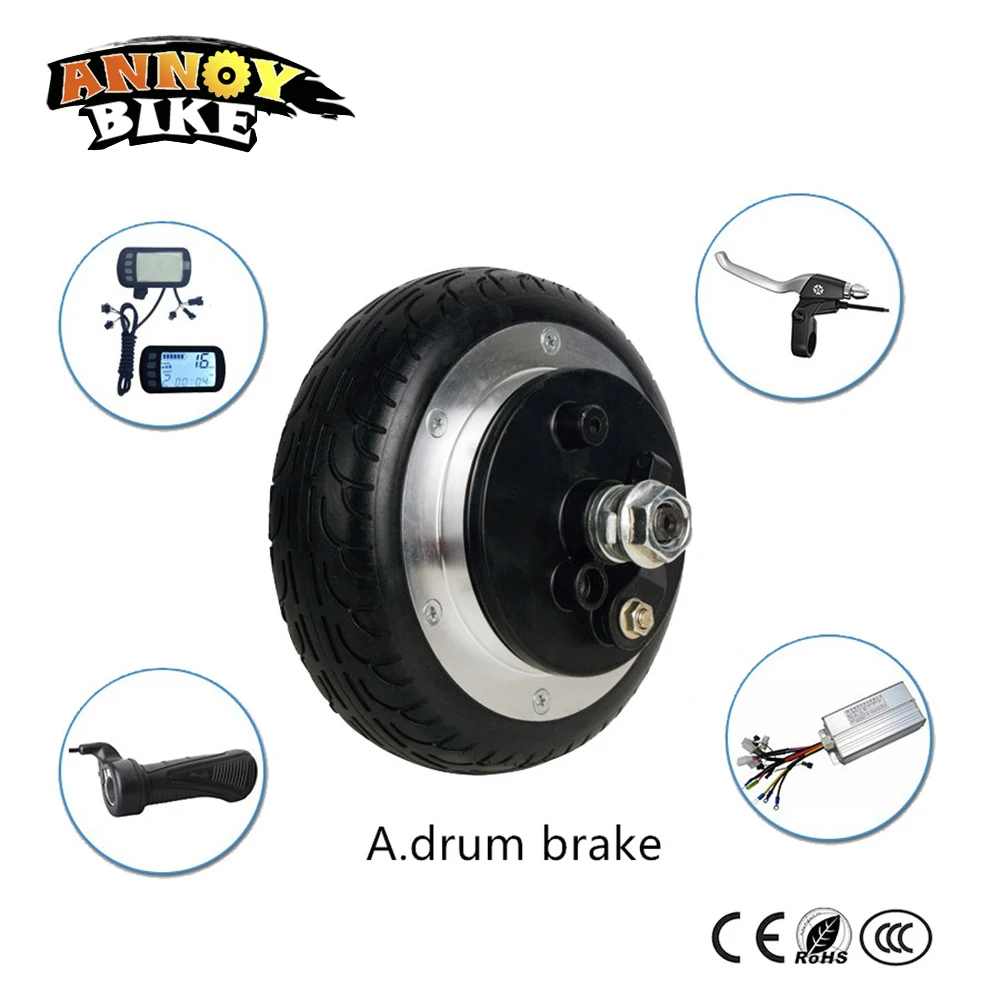 6 inch hub motor gearless electric bike wheel 24v 200 350w hub motor