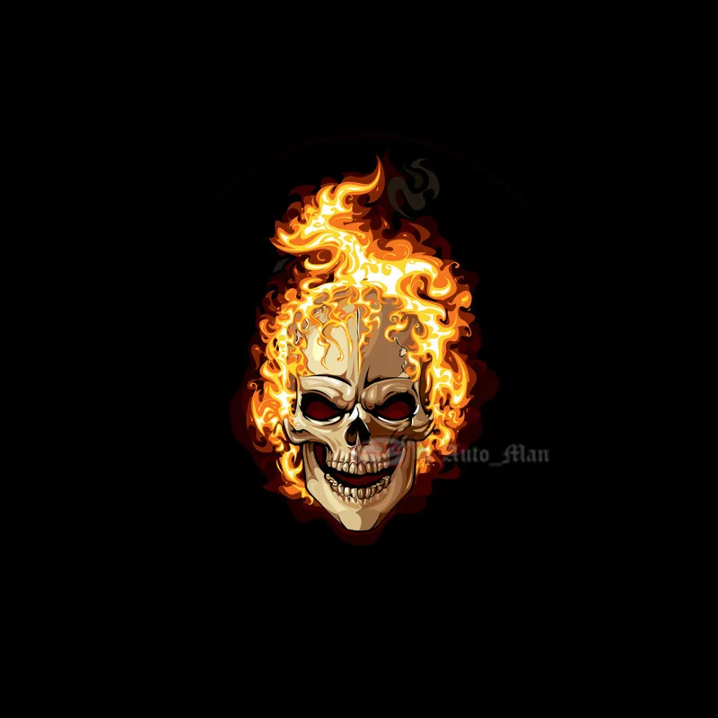 untrue-seal146: Ghost rider, flaming head, realistic fire, sparks,  volumetric lighting, flaming skull, marvel ghost rider, blue flames, no eyes