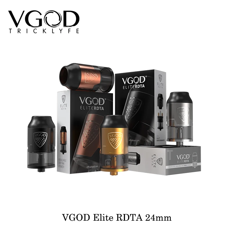 

100% Original VGOD Elite RDTA 24mm Diameter Electronic Cigarettes Rebuildable Dripping Atomizer 4ml tank capacity 2017 New Vape