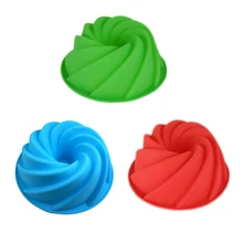 Silicone Cake Mould Fondant Cake Decoration Baking Ice Tray Chocolate Mould Green 3 layer fondant cake mould