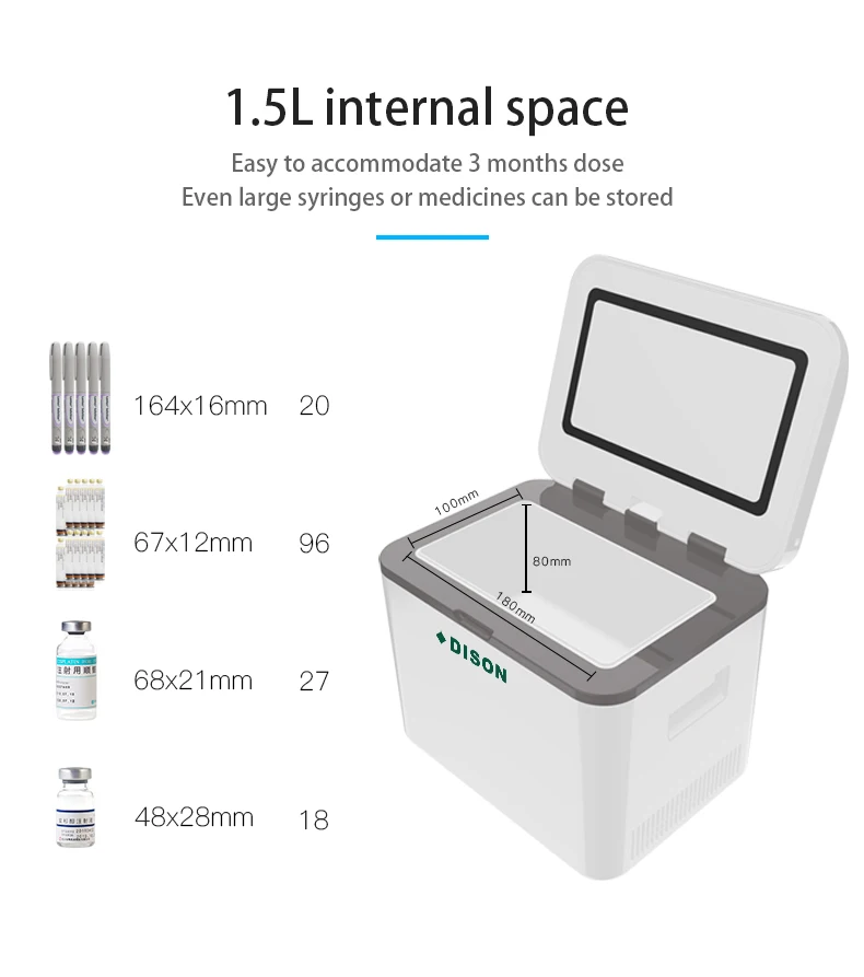 DISON Mini Fridge Medical Portable Fridge Dabetes NOVO Pen Insulin Cooler Medical  Mini Refrigerator Box with Rechargeable Batter - AliExpress