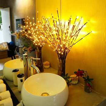 

Modern LED Willow Branch Lamp Floral Lights 20 LEDs Bulb Home Christmas Party Garden Decor Desktop Decoration Holiday Lights