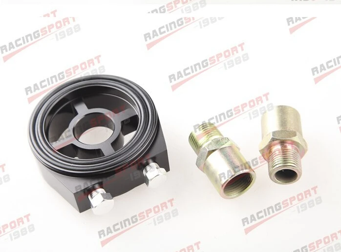 Universal Oil Temperature and Pressure Fitting Gauge Sensor Adapter Black