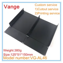 2 шт./лот промышленный прессованный алюминиевый корпус 6063-T5 алюминиевый корпус Чехлы «сделай сам» 125*51*150 мм для смесителя