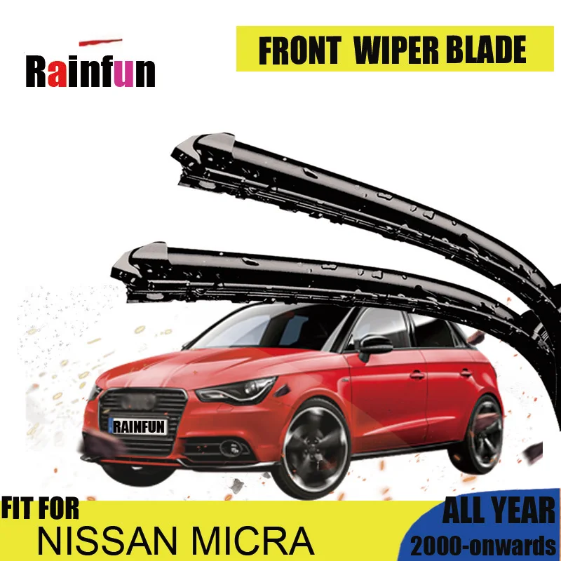 RAINFUN Wiper Blades for Nissan Micra Fit Hook Arms Model Year from 2000 to 2018 | Автомобили и мотоциклы