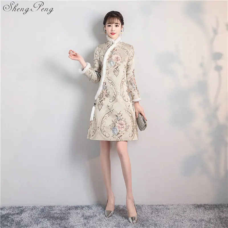 Qipao традиционное китайское восточное платье женское cheongsam сексуальное
