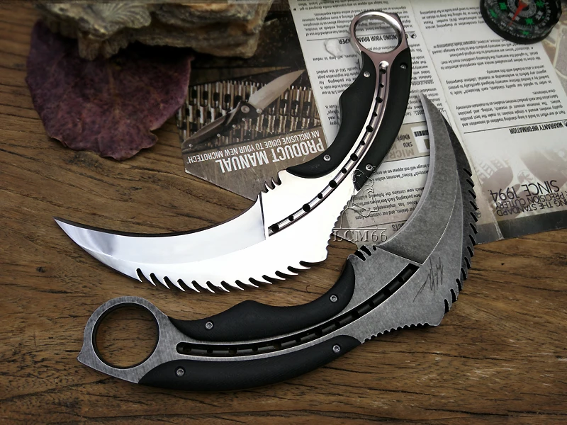 LCM66 karambit Mirror light scorpion claw knife outdoor camping jungle survival battle Fixed blade hunting knives self defense LCM66 karambit Mirror light scorpion claw knife outdoor camping jungle survival battle Fixed blade hunting knives self defense