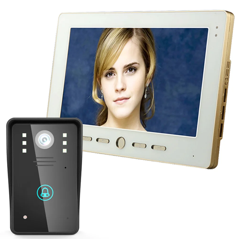 FREE SHIPPING 10\ Video Door Phone Intercom Doorbell Touch Button Remote Unlock Night Vision Security CCTV Camera Home Surveill