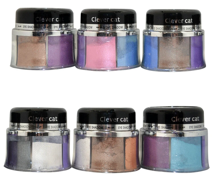 

2015 NEW High Quality 3D Eyeshadow Glitter Shimmer Palette 6 Colos with Sumudger,Dry-wet Double Use