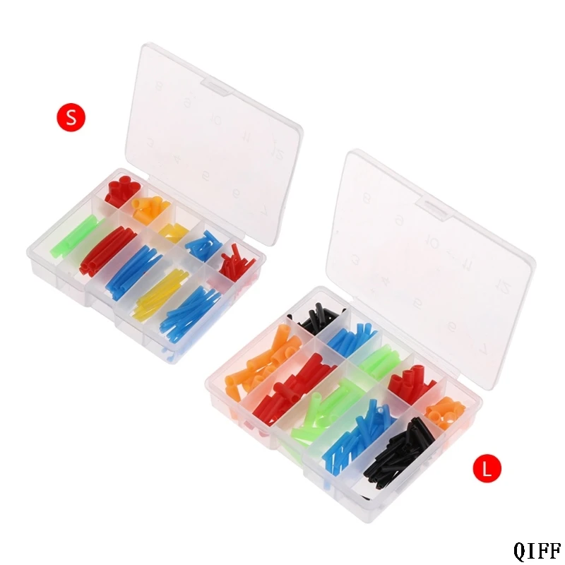 

Dropshipping 1 Box Fishing Hook Tube Protective Short Long Sleeves Jig Cover Reusable Toolbox APR28