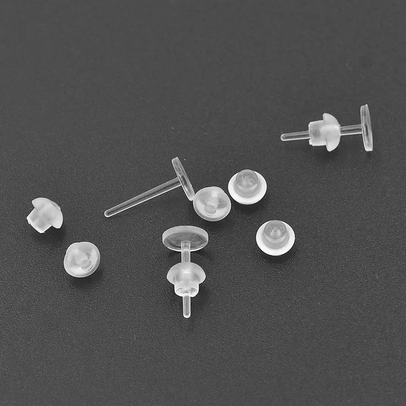 30 штук 15 пар невидимая прозрачная смола уха ногтей 6 мм+ украшения для ушей Результаты серьги