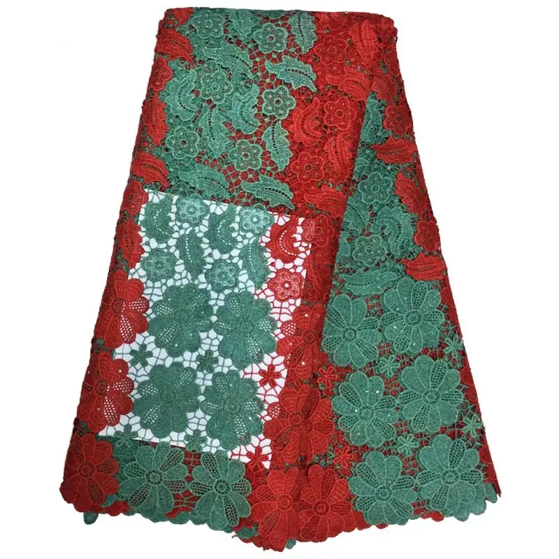 

2017 High quality guipure lace fabric wholesale new African guipure cord lace fabric for dresses zg01