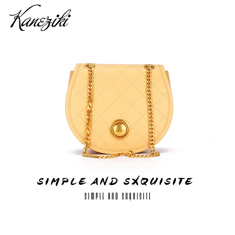 

2019 New Designer Chain Women Saddle Bag Leather Brand Fashion Minimalist Women Crossbody Shoulder Bag Festival Birthday Gift