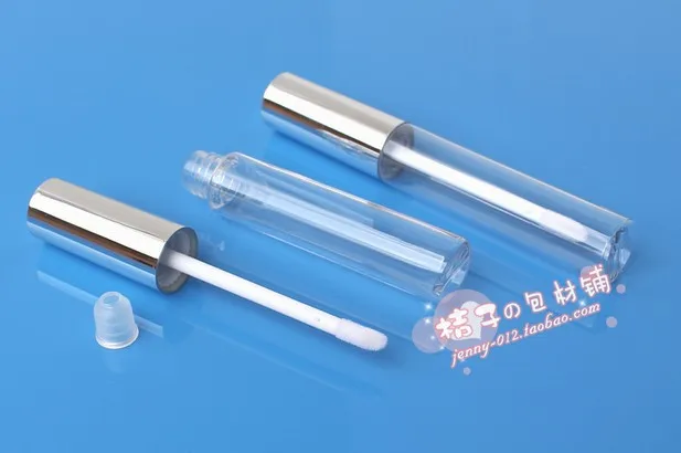 

Capacity 10ml 50pcs/lot black and silver plastic tube coated with lip ,gloss tube dispensing tube ATC UV silver lid eyelash