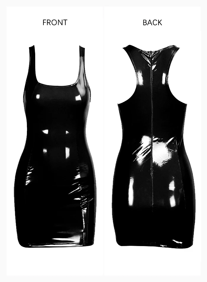 LOVE& LEMONADE сексуальное платье без рукавов из эластичной искусственной кожи облегающее вечерние платье LM90021