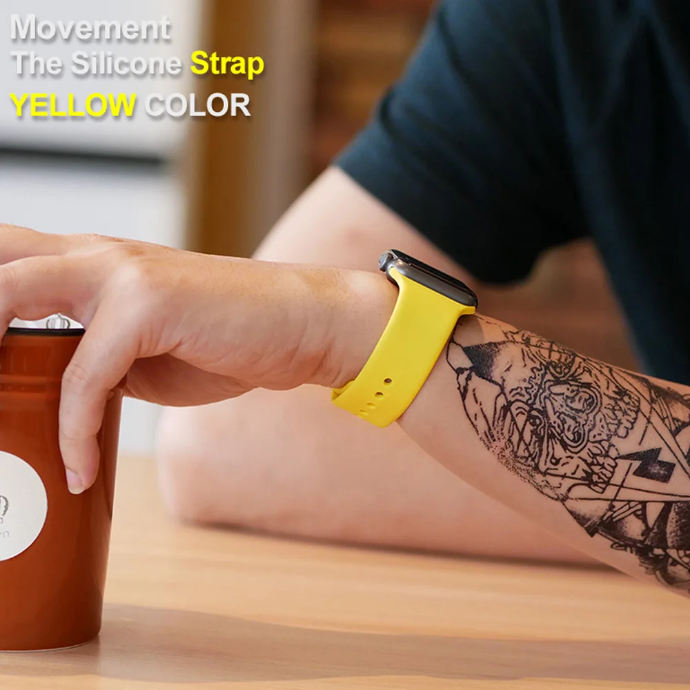 

Sports Strap for Apple Smart Watch 4 44mm / 40mm 42mm / 38mm Silicone Strap iwatch 3/2/1 Series Wristband Rubber Bracelet